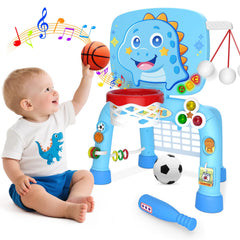 DADAPALS toddler-sports-center baby-blue-dinosaur boosts early motor skills.