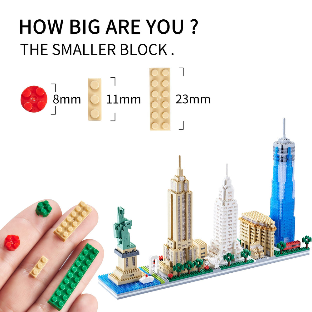 DAFDAG New York skyline Empire State Building model, enhances shelf decor with iconic skyline detail