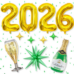 Dagelar 2026 gold foil balloon, 40in, centerpiece for New Year or graduation.