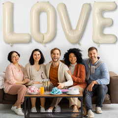 Dagelar Cream U Balloon 40-Inch beige letters combo for personalized messages