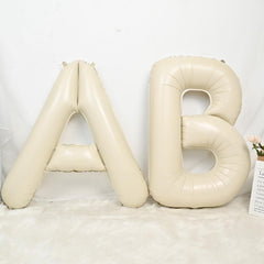 Dagelar Cream U Balloon 40-Inch beige self-sealing valve for mess-free setup
