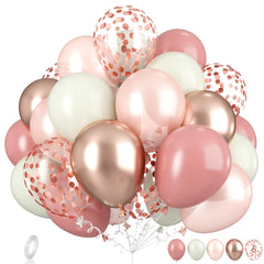 Dagelar dusty pink balloon set for chic bridal and party decor.