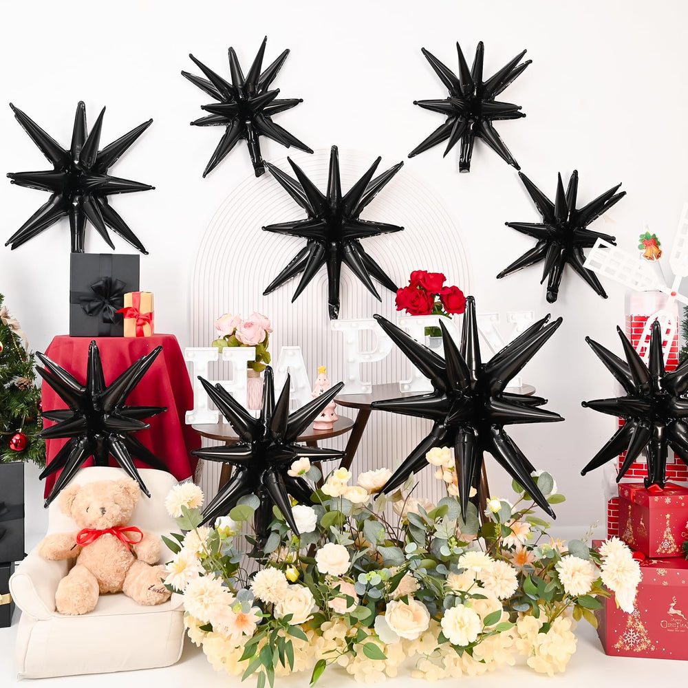 Dagelar explosion star balloons 22in with glossy finish catching light