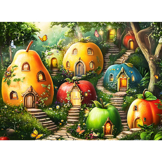 DAGIRT fruit house puzzleβcolorful garden scene for family game night