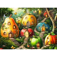 DAGIRT fruit house puzzle—colorful garden scene for family game night