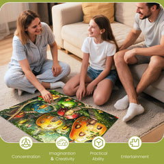 DAGIRT 300-piece jigsaw—quadrant letters visible on pieces for easier start