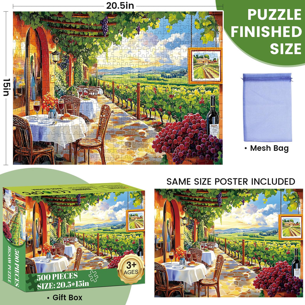 DAGIRT vineyard puzzle with vibrant colors for immersive home entertainment.
