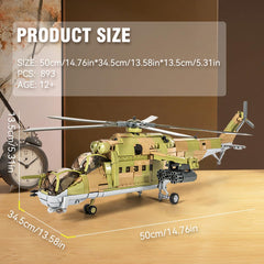 DAHONPA MI-24S landing gear in action for realistic model assembly.