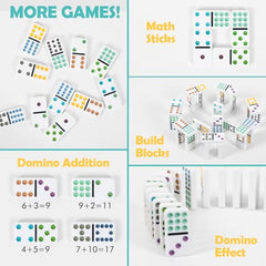 DAILYLIFE Mexican Train Dominoes colored tiles enhance visual appeal during rounds