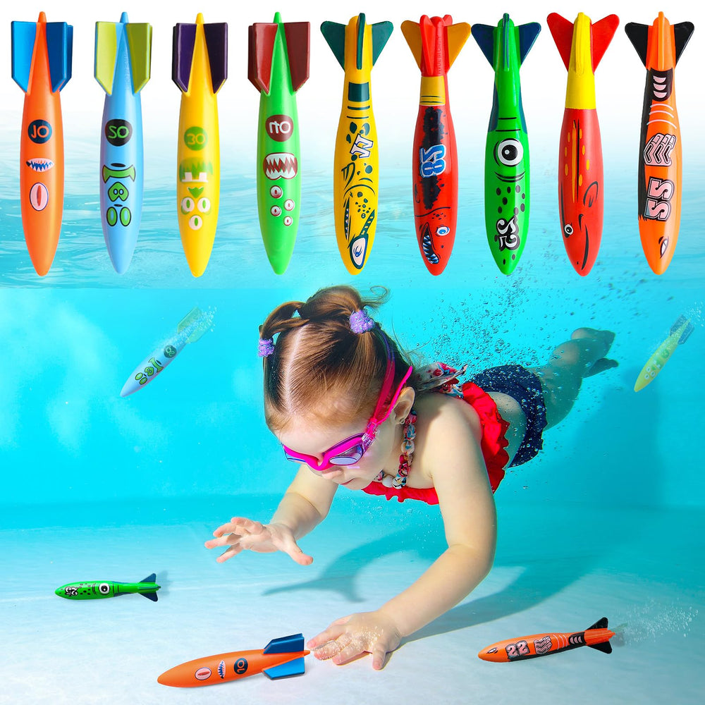 Daisiki 9-piece pool toy set supports versatile water play for kids.