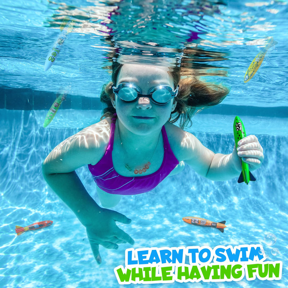 Daisiki bright torpedoes in vibrant colors support quick target practice in the pool.