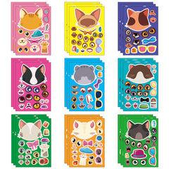 DaiUni cat face stickers 27 sheets designs for creative kids' crafts