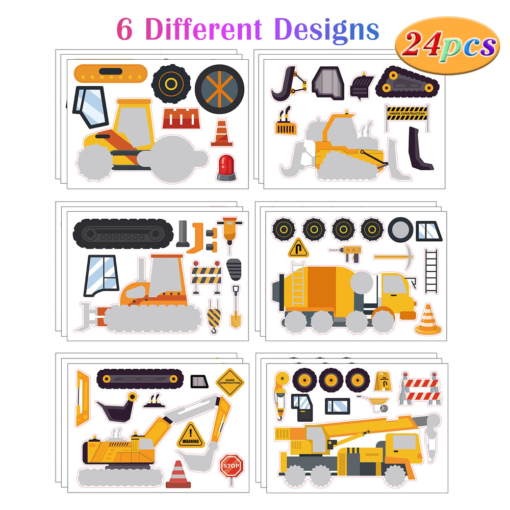DaiUni construction face stickers design 2 with vibrant colors for party decor at home