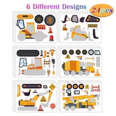DaiUni construction face stickers design 2 with vibrant colors for party decor at home
