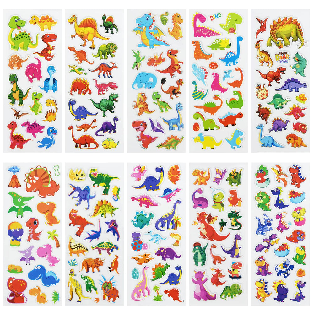 DaiUni kid friendly dinosaur stickers with vibrant colors