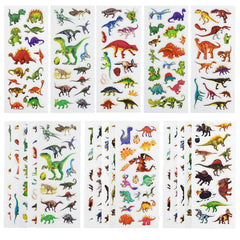 DaiUni 3D Dinosaur Puffy Stickers sheet close-up for crafts and rewards.