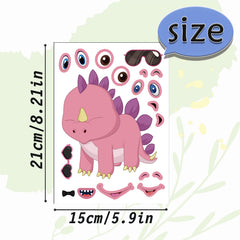 DaiUni dinosaur face parts collection close-up to design unique faces