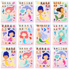 DaiUni mermaid stickers sheet with bright designs for notebook decoration