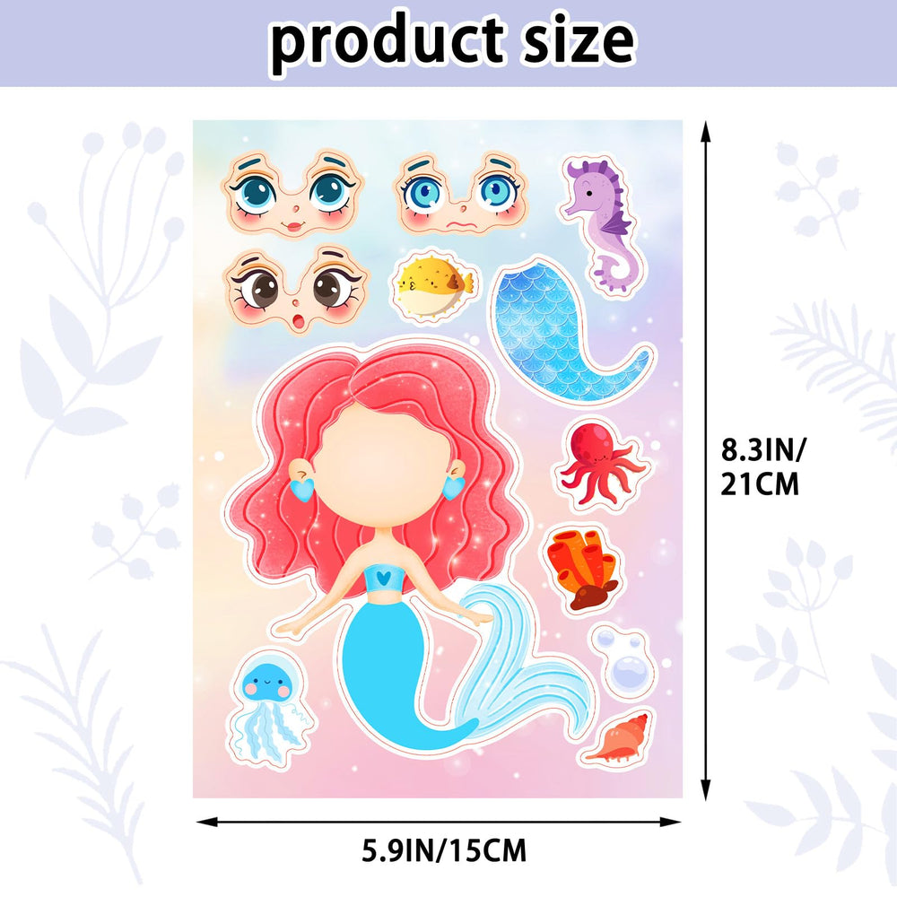 DaiUni mermaid designs including facial features and accessories for creative faces