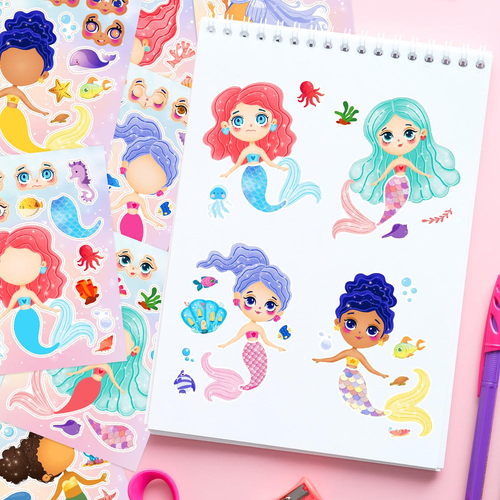 DaiUni mermaid stickers enable kids to express creativity through personalized faces