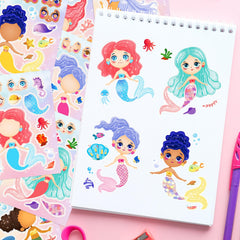 DaiUni mermaid stickers enable kids to express creativity through personalized faces