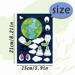 DaiUni space stickers designs with body and facial features for DIY faces