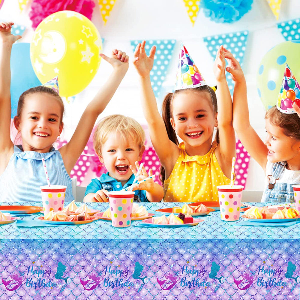 DaiUni mermaid tablecloth indoors or outdoors suits baby showers and celebrations.