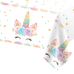 DaiUni unicorns tablecloth-cover-54x108 showcasing waterproof protection for party tables.