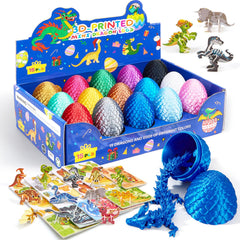 Dak Haan 15pcs 3D printed dragon eggs in a display box for collection.