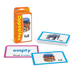 Daler Rowney Opposites Pocket Flash Cards with activities for practice sessions.