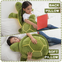 Dalmao sea turtle nap pillow in a cozy setup.
