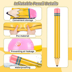 Dalycro inflatable pencil decor in a room setup, playful atmosphere.