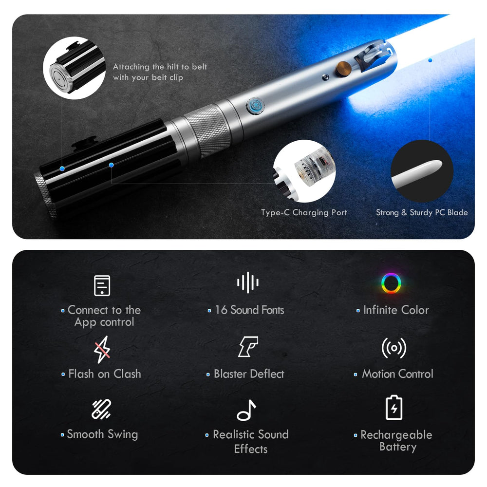 DAMIENSABER RGB V3 blade, high-transparency PC, resistant to bending