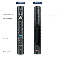 DAMIENSABER round-hole charging port keeps the inner core secure during use.