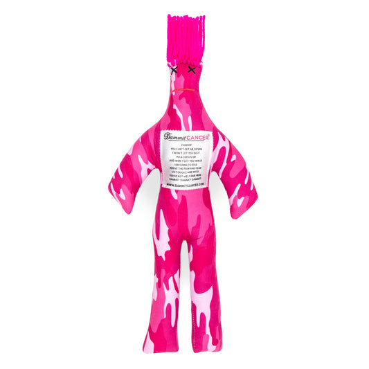Dammit Doll Limited Edition Cancer Doll front view for stress relief and laughter