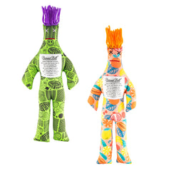 Dammit Doll in a random color pack shows unpredictable patterns for instant amusement and mood uplift.