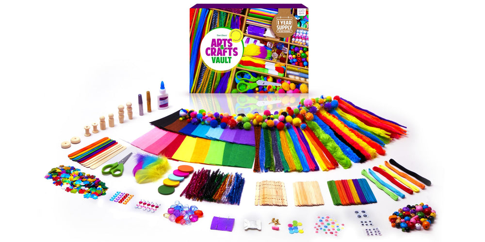 Dan&Darci Arts and Crafts Vault two-drawer case showing organized storage for kids.