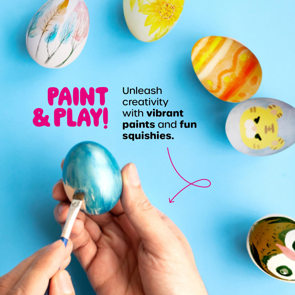 Dan&Darci Easter Egg Squishy Paint Kit gift ready packaging for young artists