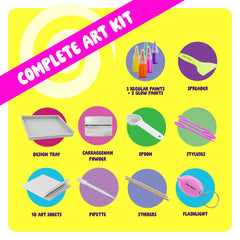 Dan&Darci glow-in-the-dark paints illuminate night time artwork