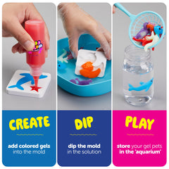 Dan & Darci Aqua Fairy kit gel dipping and molding setup for kids