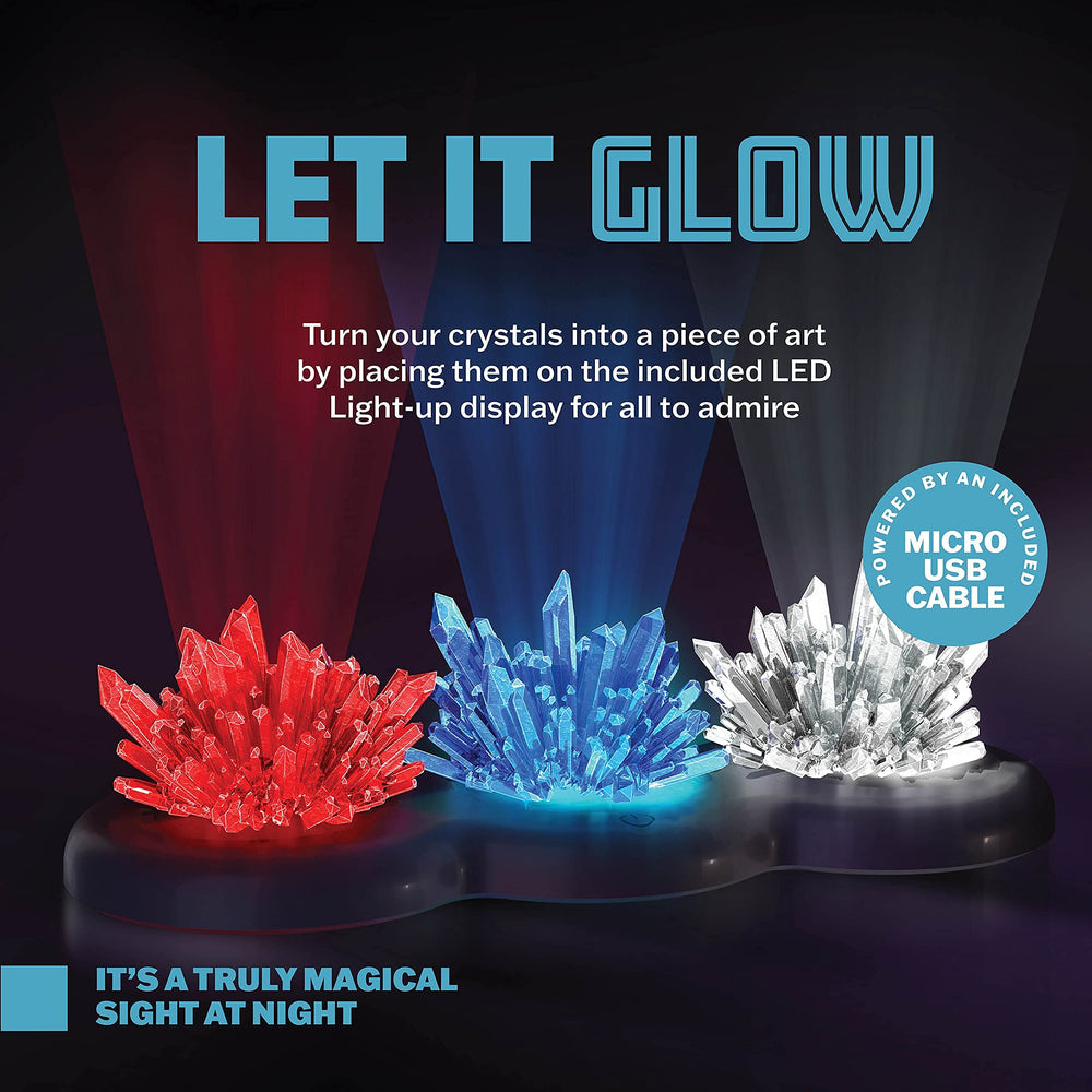 Dan and Darci micro USB powered light display illuminating crystals.