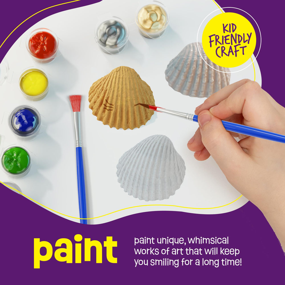 Dan & Darci Sea Shell Painting Kit glitter glue for sparkling details on shells