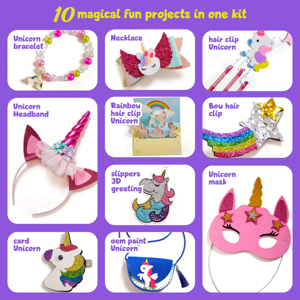 Dan&Darci unicorn craft kit unicorn mask fosters pretend play and costumes.