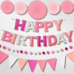 Danadia pre-strung 3D felt birthday banner enhances celebrations with easy setup.