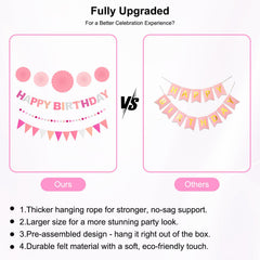 Danadia upgraded thick hanging rope provides extra strength for durable display.