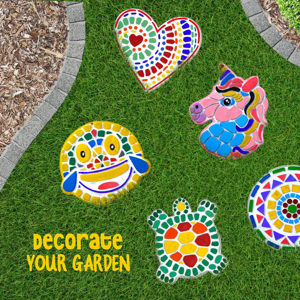 Dan&Darci heart design stepping stone adds charm to garden paths.