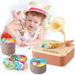 Dangkaen phonograph-shape design enchants kids with a charming, functional toy.