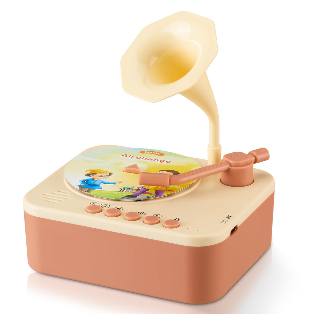 Dangkaen toddler gramophone toy phonograph sparks imagination through interactive stories and songs.