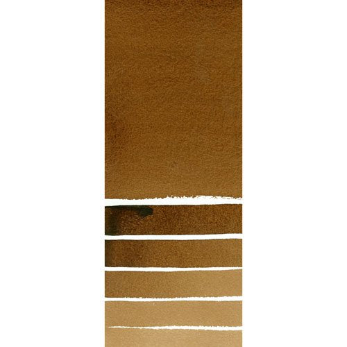 DANIEL SMITH Burnt Umber swatch showing depth and granulation