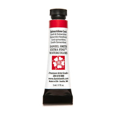 DANIEL SMITH Quinacridone Coral 5ml tube for transparent glazing and florals.